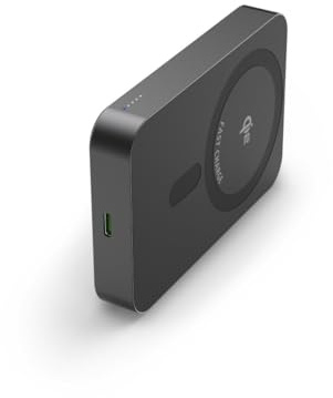 Hama Qi2 Wireless Powerbank 10000 mAh (magnetisch, kabelloses Laden, induktiv Laden, Fast Charging, für iPhone & kompatible Smartphones, Power Pack inkl. USB-C Kabel) Anthrazit
