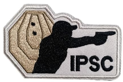 IPSC Sport-Patch Shooter - Hochwertiger Bestickter Aufnäher mit Klettverschluss - Taktisches Abzeichen für Sportschützen & Fans - Klett-Patch für Rucksack, Tasche & Kleidung