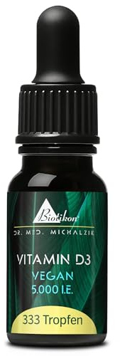 Vitamin D3 5.000 I.E. Tropfen vegan (10 ml) Dr. Michalzik, 10 ml Tropfen | 5.000 I.E. Vitamin D3 aus Flechten • eigene deutsche Produktion • ohne Zusätze