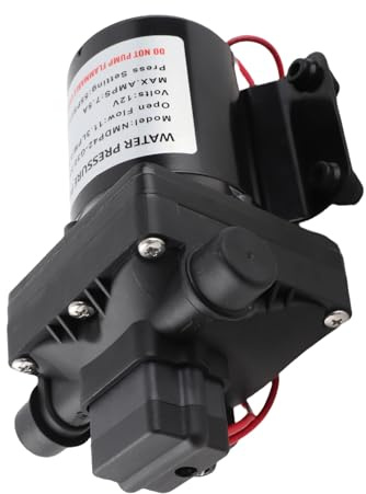 TIKATARER Pompe à Eau 12 V, 55 PSI 3 GPM 7,5 A, Pompe Auto-amorçante, à Pressostat Réglable, Idéale pour le Remplacement Standard d'origine des Caravanes de Camping-car