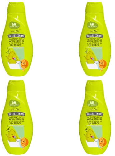 Gel de Ducha Melón Pack 4 x 600 ml – The Fruit Company | Aroma Frutal Tropical, Fresco y Dulce, Uso Diario, Testado Dermatológicamente