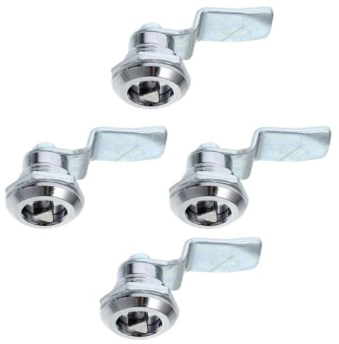 Serratura a Camma Lega di Zinco Triangolare per Armadi | Set da 4 Pezzi, Finitura Argento, Installazione Semplice, Soluzione Affidabile per Porte e Cassetti in Ufficio