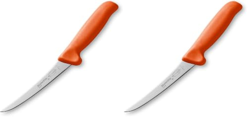 F. Dick Ausbeinmesser MasterGrip 15 cm, flexibel - rostfrei, Klinge extra scharf, 56 HRC, Fleischermesser ergonomischer Griff - Spezialstahl Metzgermesser - Profi Messer - 82881151-53 - orange