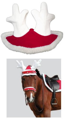 EKKIA Rentiergeweih Weihnachtsmütze für Pferde