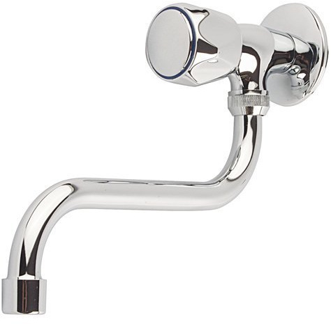 PLUMBING4HOME KITCHEN/BATHROOM WALL MOUNTED COLD WATER TAP SINGLE LEVER CHROME-PLATED