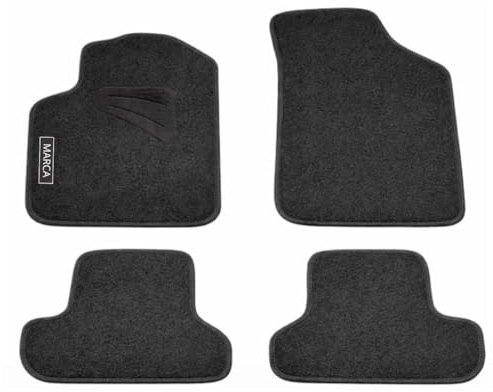 Juego de Alfombras de Moqueta a Medida Premium Negro para Citroen C2 de 2003 a 2010.