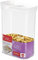 Emsa 514552 Vorratsdose Optima | Schüttdose mit Schiebedeckel | 2,2 L | Rechteckig | 100 % keimfrei | Frische-Dichtung | 100 % Sicher | Weiß/ Transparent, 16 x 9,9 x 23,8 cm
