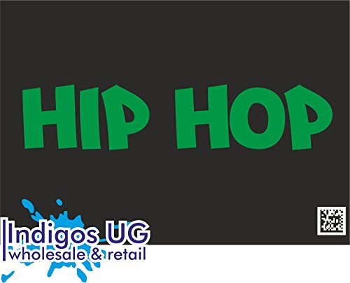 Aufkleber - Autoaufkleber - JDM - Die cut - Hip Hop Musik Gangsta Style Rap Ghetto - 190x40mm grün - Heckscheibe - Heckscheibenaufkleber - Sticker Tuning Boot Auto Laptop LKW