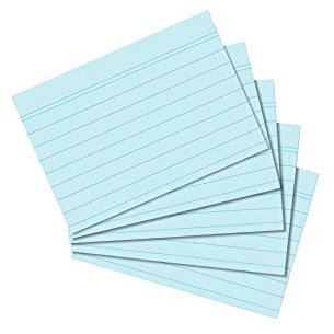 500 Herlitz Karteikarten DIN A8 / liniert / Farbe: blau
