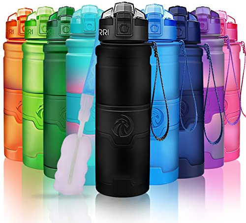 ZORRI Sport-Wasserflasche für Kinder, 500 ml – BPA-freier, umweltfreundlicher Tritan-Kunststoff, wiederverwendbare Trinkflaschen, Filter, auslaufsicherer Klappverschluss, Yoga, Laufen