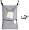 Luxja Hänge Wäschebeutel, wäschesack tür, Wäschesammler mit 2 EXTRA Edelstahl Türhaken, Wäschekorb Tasche, Grau