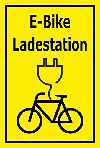 Melis-Folienwerkstatt Aufkleber – E-Bike Lade-Station - 15x10cm – S00050-067-C -20 Varianten