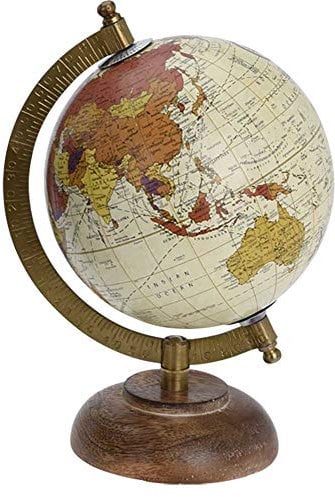 made2trade Globus im Retro Design - Beige - 12CM