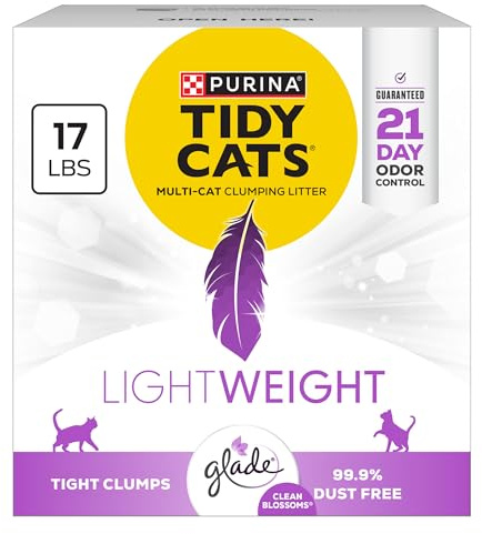 Purina Tidy Cats Katzenstreu, staubarm, klumpendes Katzenstreu, leichte Glade saubere Blüten, 7,7 kg Box