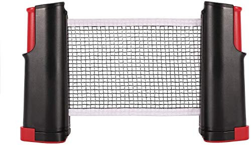 Tischtennisnetz Ausziehbar Tischtennis Netz Verschleißfest Ping Pong Netz Tischtennis Ersatznetz für Tischtennisplatte Netzgarnitur Mobile Tischtennisnetz für Indoor Urlaub Unterwegs Outdoor (Schwarz)