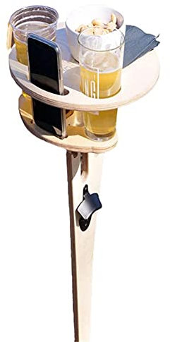 Uposao Faltbarer Tragbarer Weintisch im Freien, Holz Picknicktisch Bierschreibtisch Klappbarer,Campingtisch Outdoor Garten Tisch Mini-Klapptisch für Camper,Wanderer,Angler Sowie Outdoor begeisterte