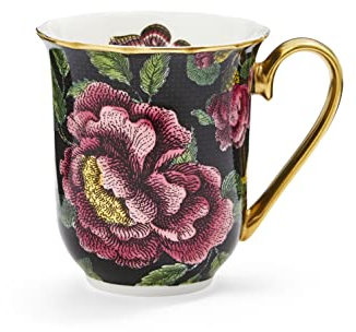 Spode Creatures of Curiosity 0.34 Litre Mug Black, CRCBK8817-XG