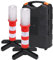 2pcs ÉClairage De Secours LED Road Flares Red Flashing, LumièRe Stroboscopique De SéCurité Trois Modes Kit, Road Safety Beacons, avec Base MagnéTique, Tenu à La Main d'urgence Sos LumièRe (Rouge)