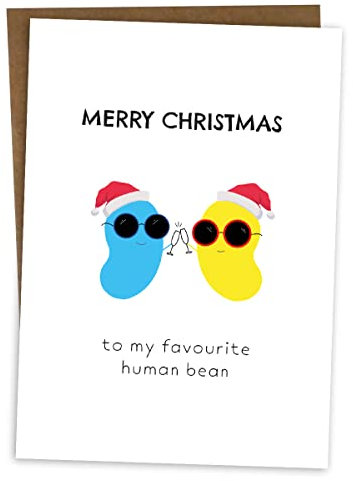 BYANIKA Weihnachtskarte für Ehemann, Ehefrau, Partner, Lieblingsmensch, beste Freundin, fröhliche Weihnachten, lustig, niedlich