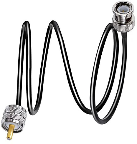 TUOLNK BNC auf UHF Überbrückungskabel RG58 BNC Stecker auf PL259 SO239 Stecker Verlängerungskabel 3,3 Fuß (1 m) verlustarm für CB Funk PL 259 auf BNC Pigtail Koaxialkabel