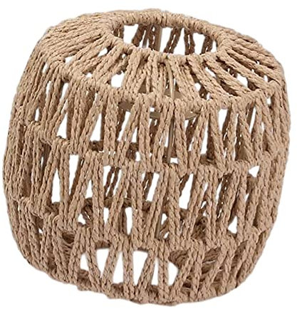 Baoblaze Rattan Lampenschirm Hängend, Deckenleuchte Boho Rattan, Vintage Lampenschirm für Tischlampe Stehlampe Hängelampe, Geflochtener Rattan-Hängeleuchten-Lampenschirm für Hotel Restaurant, Stil F