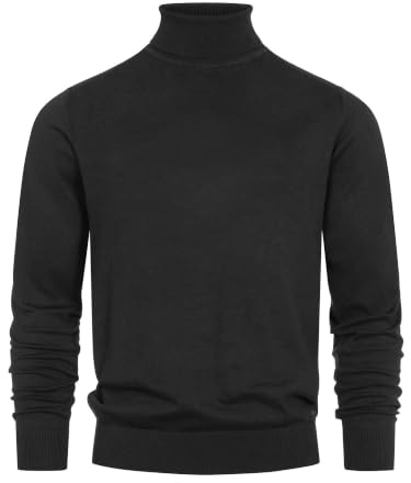 Indicode Herren Eldo Feinstrickpullover aus 80% Baumwolle mit Rollkragen | Klassischer Rollkragenpullover für Alltag und Business, Strickoberteil, Herrenpullover, Freizeitpullover, Pullover für Männer
