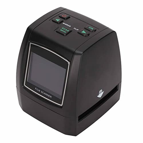 Films Canner, 2,4 in TFT LCD Farbbild Schirm 22MP, Unterstützt 35Mm 126KPK 110 Super 8 Negative und 135 126 110 Folien mit EV und RGB Bearbeitung, Multifunktion Ale Scanmenü Geschenke für Freunde(EU)