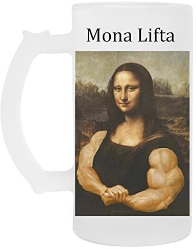 Mona Lifta Glas Bier Becher Tasse Glass Beer Mug Cup