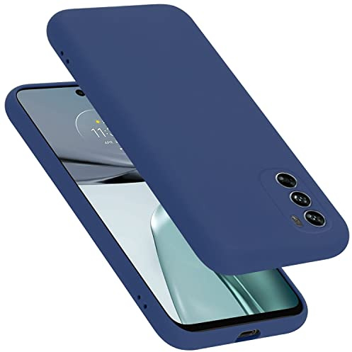 Cadorabo Hülle kompatibel mit Motorola Moto G62 5G Hülle Silikon Handyhülle für Moto G62 5G Case aus flüssigem Silikon- Kratzfeste und stoßfeste dünne TPU Schutzhülle - Liquid BLAU