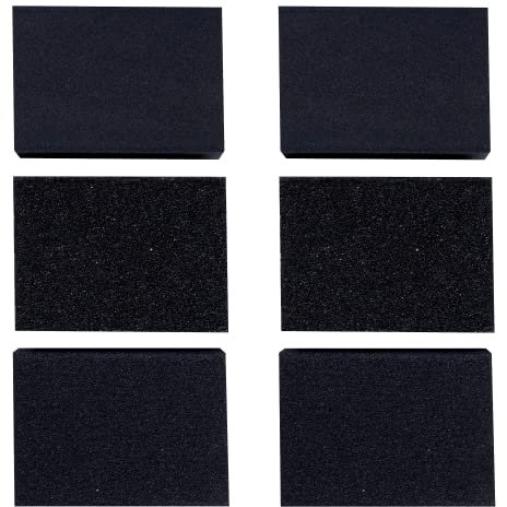 DEXTER - Set aus 6 Schleifschwämmen für Holz - 2 x 40er Körnung - 2 x 80er Körnung - 2 x 120er Körnung - 10 x 7 cm - Set aus Sandpapierschwämmen zum Abbeizen, Schleifen und Finishen
