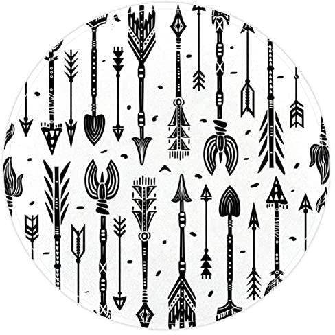 VBFOFBV Teppiche für Schlafzimmer, Ultra-luxuriöser, weicher und Dicker, Rutschfester Teppich für Kinder, Babyzimmer, Kinderzimmer, moderner Dekorteppich,Indian Pattern Ethnic Tribal Arrow Vintage