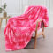 Exclusivo Mezcla Plaid Couverture Polaire 130 x 170 cm, Plaid Jeté de Canapé, Couverture pour Le lit léger Douillet et Moelleux pour Toute la Saison, Tie-Dye Rose Vif
