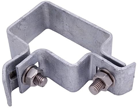 Premium Eckschelle für 60x40 Standard Zaunpfosten in Feuerverzinkt