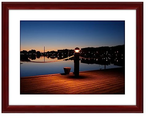 XQSSB Bilderrahmen Modern Fotorahmen Einfach Zu Ersetzen Dunkelrote Wand 30,5 × 40,6 cm