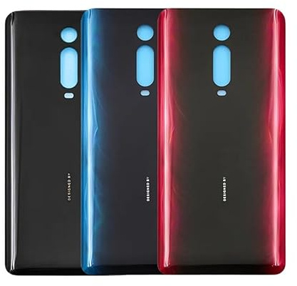 SHOWGOOD für Xiaomi Mi9T Mi 9T Pro Akku Backcover 3D Glasscheibe für Redmi K20 Pro Hintertür Glasgehäuse Gehäuse Kleber Ersetzen (Redmi Logo Blau)