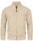 Indicode Herren INLut Strickjacke mit Stehkragen und Reißverschluss | Cardigan Feinstrickjacke für Männer Irish Cream, L