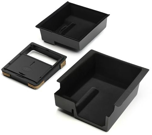 Laipuke Bandeja Organizadora de Consola Central para Tesla Model 3 Model Y 2021 2022 2023, 3 piezas Bandeja de Almacenamiento para Caja de Almacenamiento Coche de Consola Central
