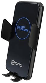 prio 15W kabelloses Kfz-Schnellladegerät mit Halterung – ideal für iPhone 15/14/13/12/11/X, Samsung S24/S23/S22/S21 & Handys aller anderen Hersteller