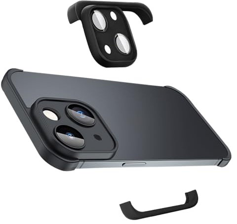 teroxa Coque de Protection pour iPhone 15 - Protection d'objectif d'appareil Photo - Protection d'angle sans Cadre - Compatible avec MagSafe - Chargement sans Fil