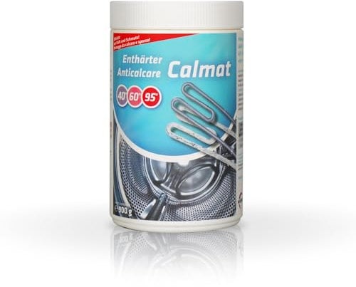 Calmat-Entkalker für Waschmaschinen, schützt Waschmaschine und Textilien, Wirksamkeit bei 30 °C - 900 g
