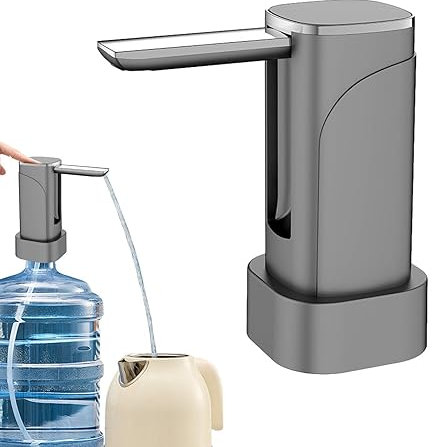 Bomba de Jarra de Agua - Dispensador de Agua eléctrico Plegable,Bomba de Agua con reducción de Ruido, dispensador de Agua con Pantalla Digital para Cocina, Garaje, Camping, hogar