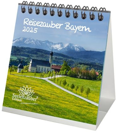 Bayernzauber Kalender für 2025 Format 10cm x 10cm München Nürnberg Bayern Deutschland- Seelenzauber