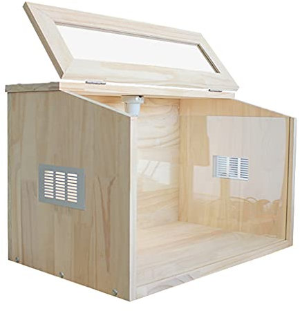 WYRMB Aquarium aus Holz, Terrarium für Hamster, Igel, Cole, Ente, Honigbeutel, Fliegender Vogel, Huhn, Brutkasten, Kleiner Haustier-Inkubator, Reptilienkasten, Haustierhaus (braun, 80 x 40 x 40 cm)