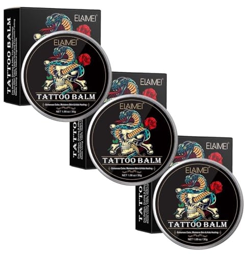 P-Beauty 3x Tattoopflege Balsam mit Aloe Vera 30g - Tattoocreme frische Tattoos - Pflege & Aftercare Creme Tattoo - Tattoopflegebalsam spendet Feuchtigkeit & pflegt die Haut - Tattooschutzcreme