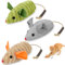 OSDUE Jouet Chat,Jouet Herbe a Chat, 3 Pièces Peluche pour Chat Jouets,Cataire Souris Jouet, Jouet Chat Interieur, Jouet Interieur Convient à Tous Les Chats