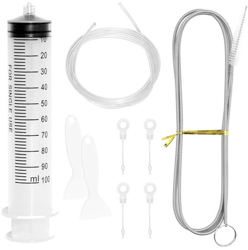 TAIXING 9Pcs Fridge Drain Hole Cleaning Tool, Reusable Fridge Dredger and Cleaning Set Universal Drain Pipe Cleaning Brush, Fridge Cleaning Syringe Kit for Refrigerator Cleaning Kitchen Wine Cabinets