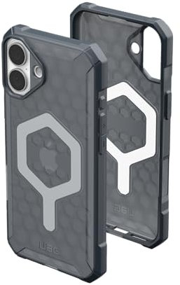 URBAN ARMOR GEAR UAG Designed for iPhone 16 Plus Case 6.7 Essential Armor - Compatible with MagSafe Charging Rugged Slim Sleek Shockproof Anti-Slip Military Grade Protective Cover, Ash