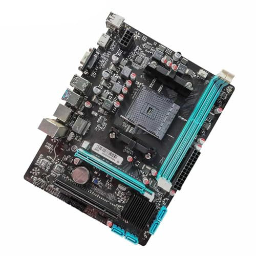 HUIOP Carte mère d'ordinateur CPU LGA904 compatible avec les processeurs des séries FM2, FM2+ Prend en charge jusqu'à 16G 1066HMz/1333HMz/1600HMz Realtek 100Mbit USB3.0 SATA3.0 Condensateurs