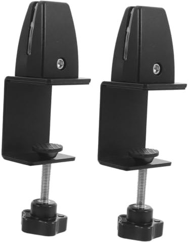 SHINEOFI Desk Divider Clamp 2pcs Aluminum Shield Holder Desk Partition Clip Extended Privacy Panel