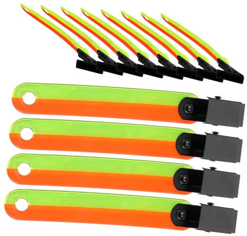 KICHOUSE Reflektorclips Mit Erhöhter 12er-Pack Wegmarkierungen Zum Wandern Bogenschießen Nachtaktivitäten Große Reflektorclips Für Bäume Leuchtclips